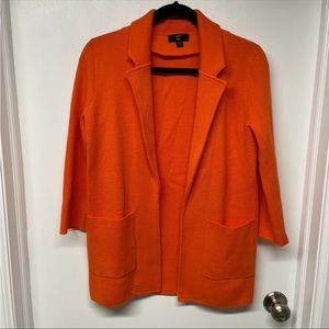 J.Crew 365 Sophie Orange Blazer Coatigan Long Cardigan Sweater Size XXS